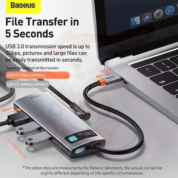 هاب 5 پورت USB-C باسئوس مدل CWOG
