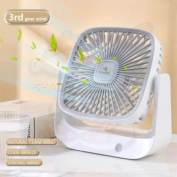 پنکه رومیزی کیسونلی مدل F101 ظرفیت 1200 میلی آمپر ساعت