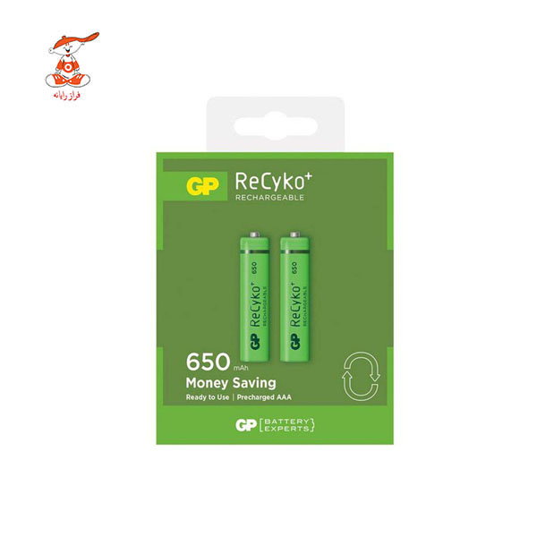 باتری نیم قلمی قابل شارژ جی پی مدل ReCyko Plus 650