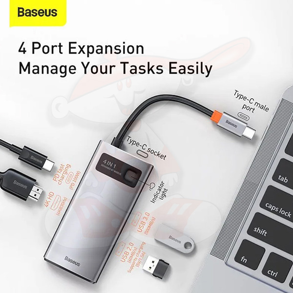 هاب 4 پورت USB-C باسئوس مدل CYOG
