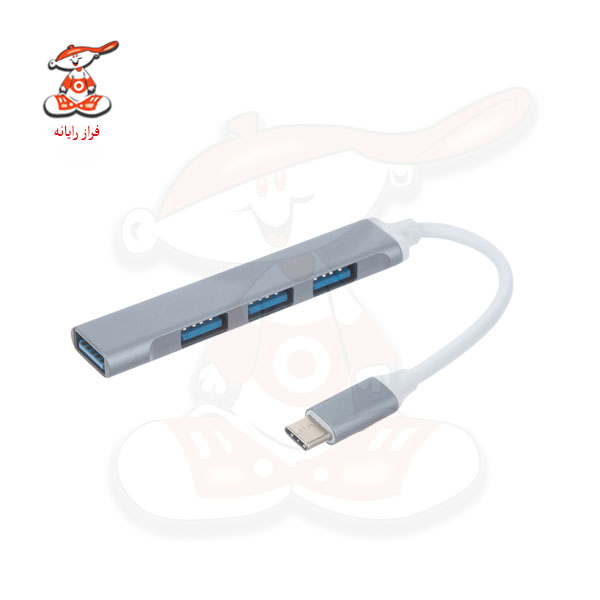 هاب USB-C چهار پورت مدل C-809