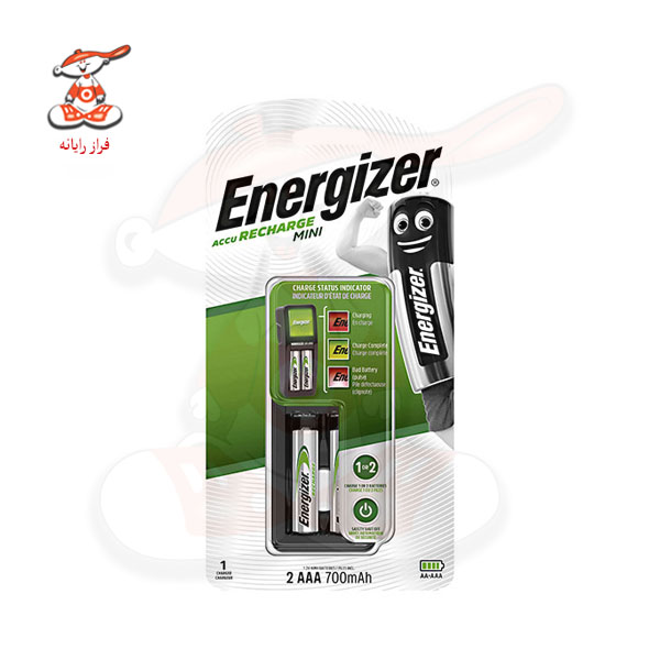 شارژر باتری انرجایزر مدل Acco Recharge Mini با 2عدد باتری نیم قلمی