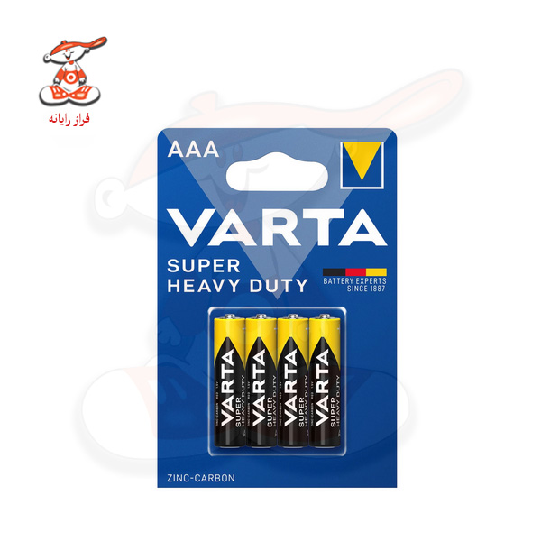 باتری نیم قلمی وارتا مدل HEAVY DUTY R03